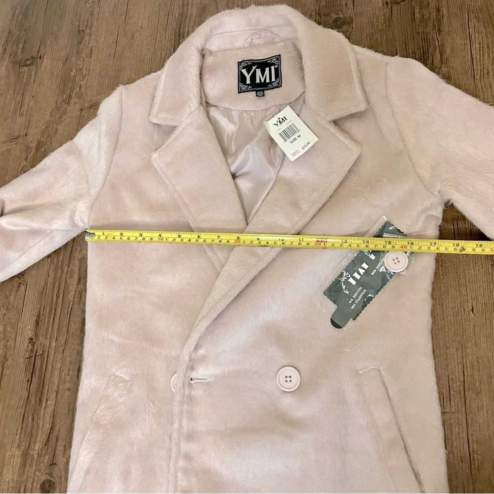 YMI faux fur blush pink coat - Picture 7 of 11
